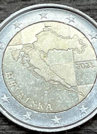 Монета хорватии  2 евро 2023 г