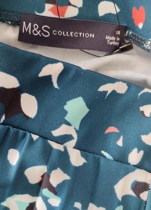 M&s collection плісирована спідниця-міді з трикотажу з квітковими колами3 фото