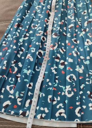 M&amp;s collection плиссированная юбка-миди из трикотажа с цветочными кругами5 фото