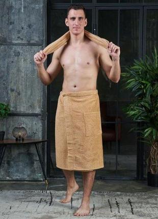 Набор 2 предмета. комплект - килт(большое банное полотенце на липучке) и среднее. подарок мужчине для бани.3 фото