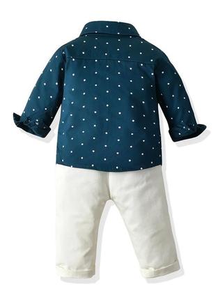 Костюм класичний на хлопчика дитячий штани сорочка метелик підтяжки смокінг2 фото