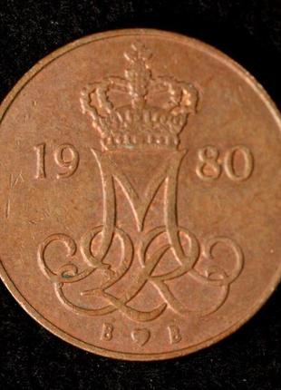 Монета дании 5 эре 1978-88 гг.2 фото