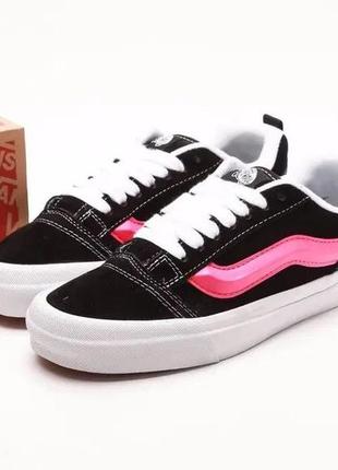 Жіночі кросівки vans knu skool black pink