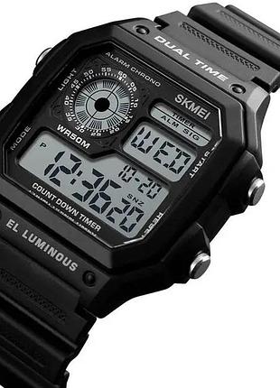Часы наручные мужские skmei 1299bk, часы наручные электронные тактические, часы для военнослужащих