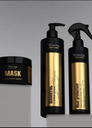 Набір для волосся з маслом аргани top beauty argan oil (шампунь, маска, спрей)2 фото