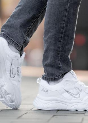 Кроссовки мужские легкие nike air zoom structure white стильные белые повседневные кроссовки найк на лето5 фото