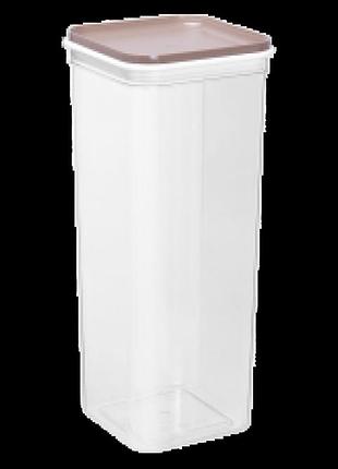 Контейнер для сипучих продуктів алеана "фікс" 2,25 л. (прозорий/какао)