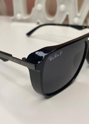 Очки ray-ban солнцезащитные поляризованные черные2 фото