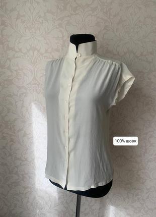 Шелковая блуза рубашка collegio favori1 фото