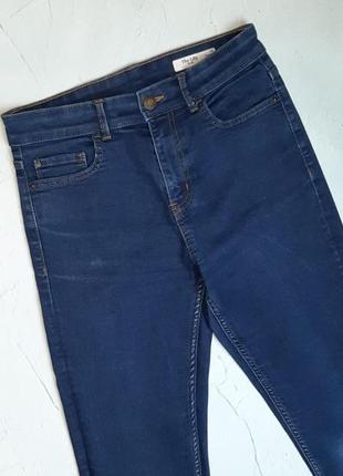🎁1+1=3 базовые синие зауженные джинсы слим высокая посадка marks &amp; spencer, размер 46 - 482 фото