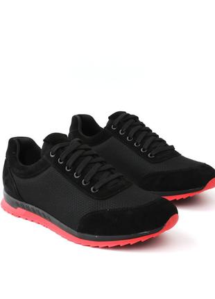 Черные кроссовки сетка кеды повседневные летняя мужская обувь rosso avangard ada set black1 фото