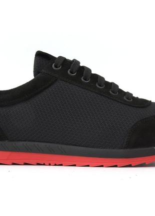 Черные кроссовки сетка кеды повседневные летняя мужская обувь rosso avangard ada set black2 фото