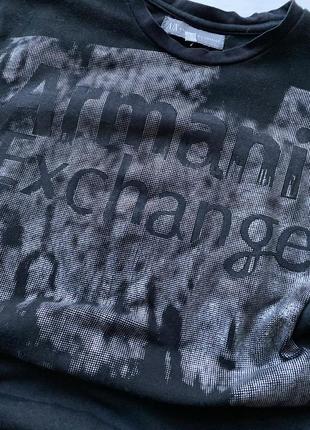 Чорна футболка armani exchange3 фото