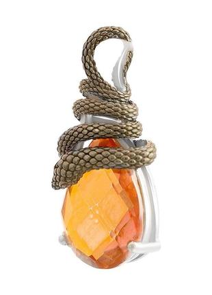 Срібна підвіска високої якості з золотистим кварцом 6.513ct (2163336)