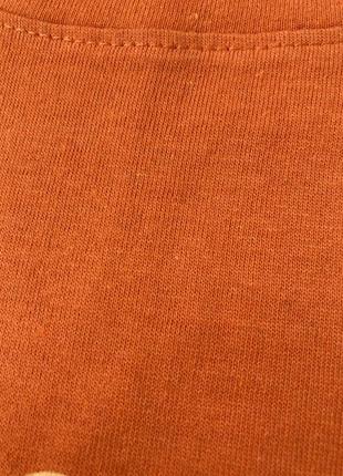 Оранжевая мужская коттоновая футболка, хл/хл3 фото