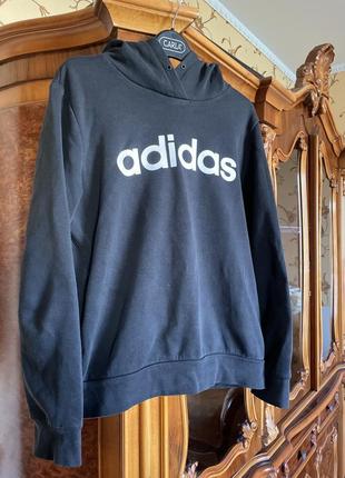 Худі adidas розмір с-м чорне кофта з капюшоном жіноча1 фото