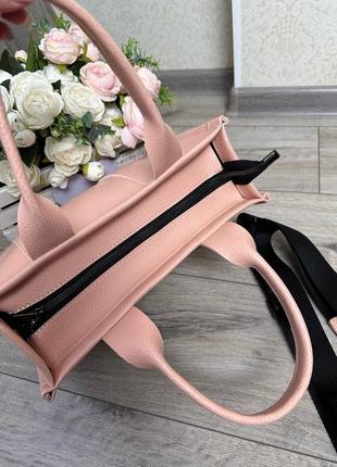 Женская стильная и качественная сумка из эко кожи персик5 фото