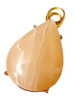 Винтажная подвеска капля 5 см-2.5 см, золотистый кулон с камнем