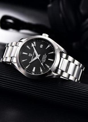 Механические часы pagani design pd-1688 silver-black, мужские, с датой,...