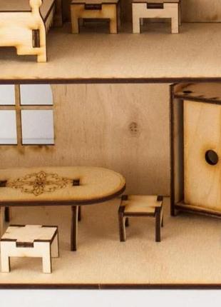Дерев'яний іграшковий 3d-конструктор зірка будиночок із ліфтом3 фото