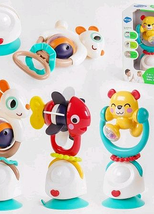 Брязкальце"hola"(7975), 3 види, на присосці,знімна платформа.