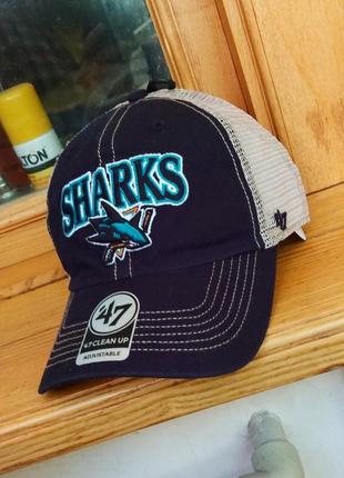 Бейсболка кепка тракер san jose sharks (usa) nhl mlb nba nfl new era