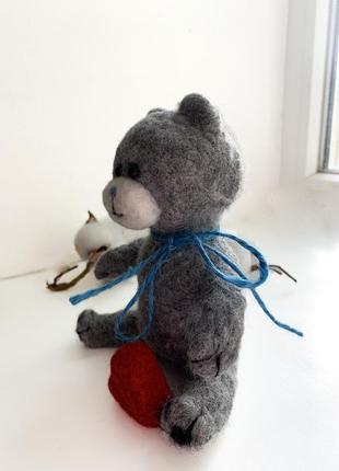 Іграшка ведмедик з шерсті6 фото