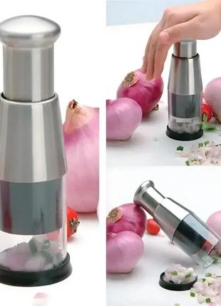 Чесночница, измельчитель potato cutter and592 | прибор для измельчения чеснока перца зелени морковки и орехов6 фото