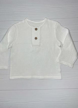 Костюм мусліновий дитячий для хлопчика (сорочка і штани) білий кmxssht-12 фото