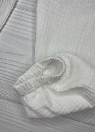 Костюм мусліновий дитячий для хлопчика (сорочка і штани) білий кmxssht-19 фото