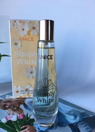 Женская парфюмированная вода unice simply white, 50 мл, юнайс3 фото