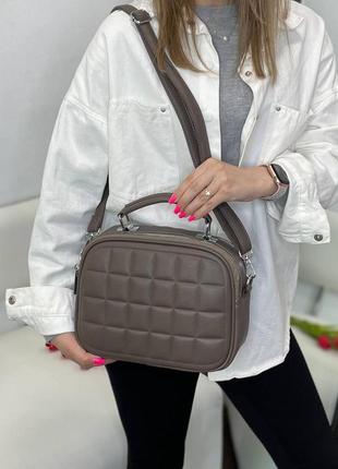 Жіноча стильна та якісна сумка з еко шкіри 5 кольорів4 фото