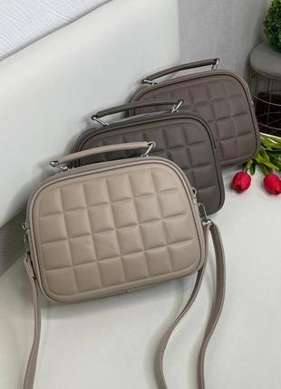 Женская стильная и качественная сумка из эко кожи 5 цветов9 фото