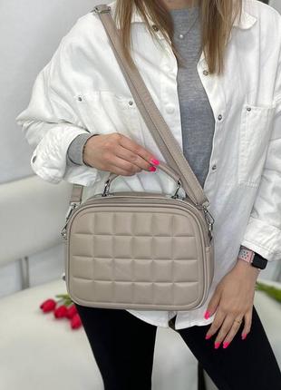 Жіноча стильна та якісна сумка з еко шкіри 5 кольорів3 фото