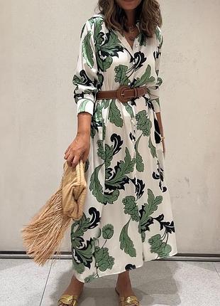 Невероятное платье-миди бренд zara испания9 фото