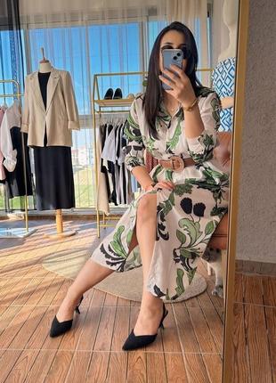 Невероятное платье-миди бренд zara испания5 фото
