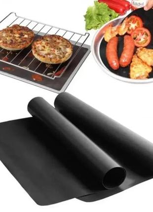 Bbq grill sheet гриль мат портативный антипригарным покрытием 33 х 40 см для овощей, мяса, морепродуктов1 фото