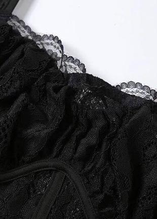 Поатье сукня черное ажур мереживо разрез вечернее длинное6 фото