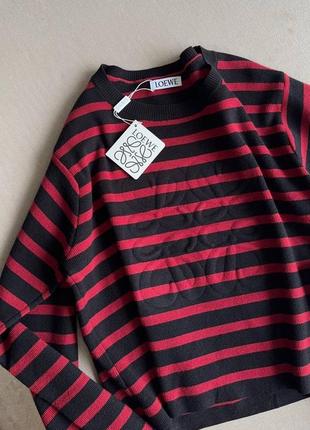 Брендовий светр в полоску в стилі loewe
