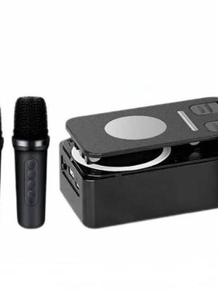 Підставка для телефону з караоке та 2 мікрофони microphone speaker set k18-2