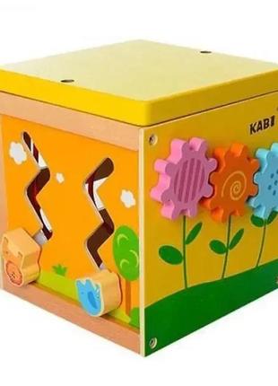 Игрушка деревянная для изучения геометрических фигур kabi box