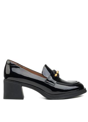 Туфли - лоферы женские черные 2606т