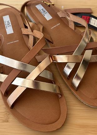 Кожаные босоножки marks &amp; spencer р. 39