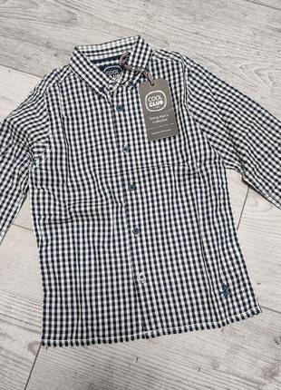 Рубашка в клетку cool club 104 см