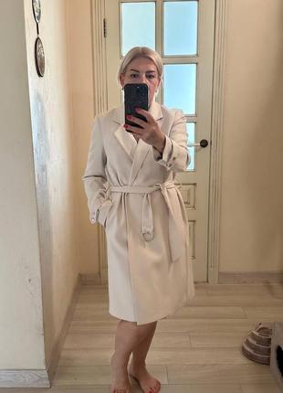 Тренч плащ классический бежевый пудровый h&m