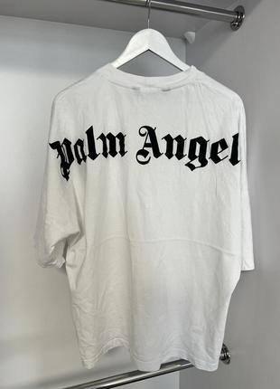 Белая футбололка palm angels оригинал, размер м