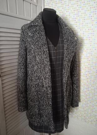 Пальто баранчик букле шерсть полупальто на молнії