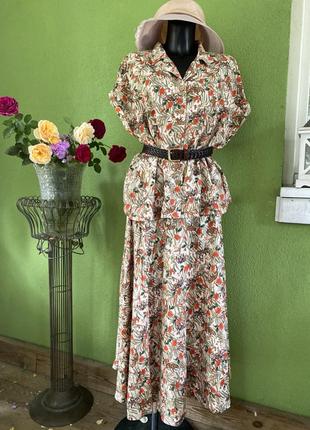 Костюм с юбкой клеш/миди вискоза isolde