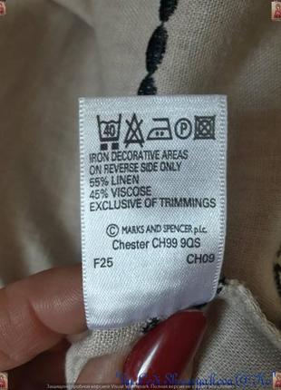 Фірмовий marks & spenser сарафан/сукня з вишивкою на 55% льон і 45% бавовна, розмір л-ка9 фото