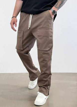 Чоловічі широкі штани вільного крою, багатофункціональні спортивні карго-штани для чоловіків4 фото
